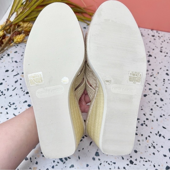 NEW Vince Camuto BAILAH Tan Cross Strap Espadrille Women’s Wedge Sandals Sz 11 - Picture 9 of 11